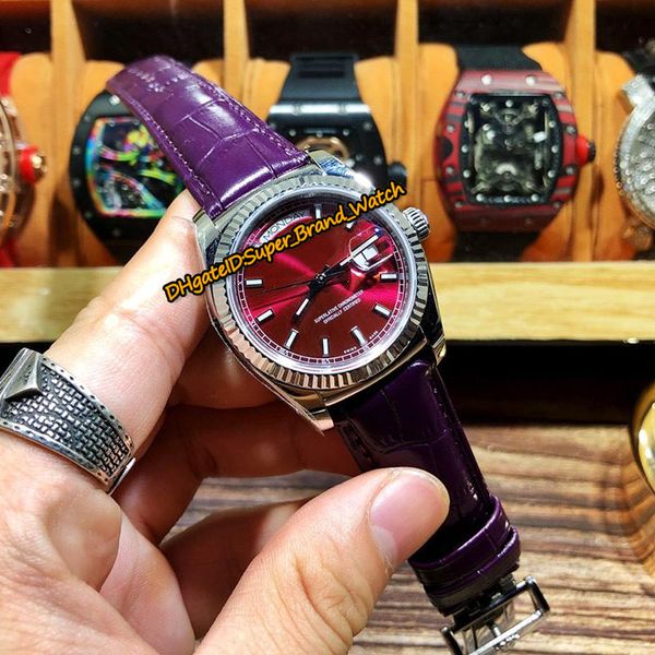 9 color day/date 36 series 118139-l(fc) red dial swiss 2836-2 automatic 118139-l(fc) lady watches silvery case leather strap watches, Slivery;brown
9 color day/date 36 series 118139-l(fc) red dial swiss 2836-2 automatic 118139-l(fc) lady watches silvery case leather strap watches, Slivery;brown