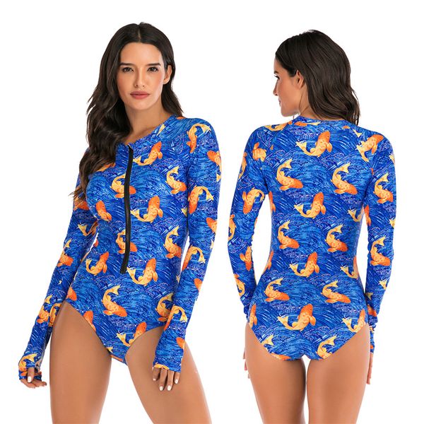 swimwear women long sleeve rashguard one piece rash guard swimming suit push up swim wear for female surfing swimming cloth 7783 
swimwear women long sleeve rashguard one piece rash guard swimming suit push up swim wear for female surfing swimming cloth 7783
