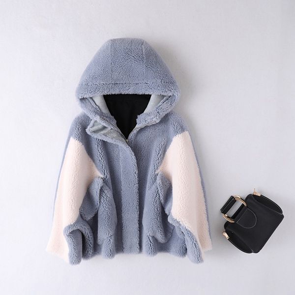 women's jacket short women's fur jacket 2019 new fashion warm hooded fur one grain lamb hair women coat nuw704, Black
women's jacket short women's fur jacket 2019 new fashion warm hooded fur one grain lamb hair women coat nuw704, Black