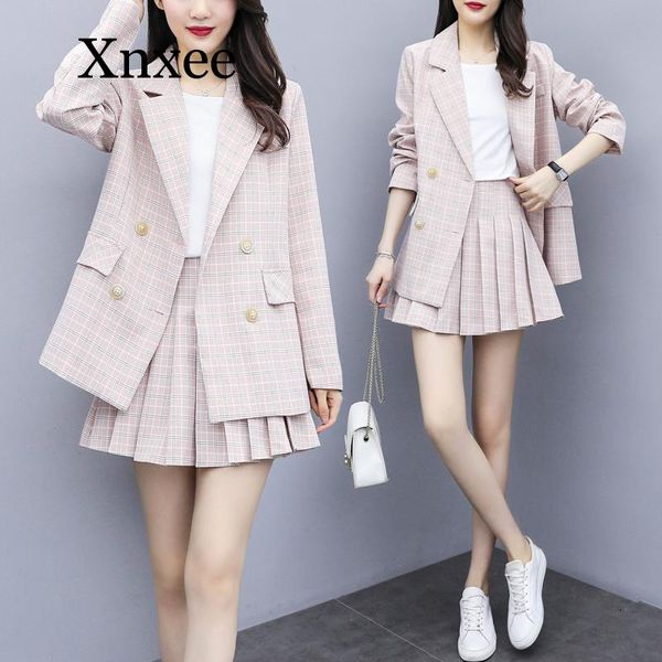 autumn winter tweed 2 piece set women slim plaid short set fashion trim jacket coat + pleated short skirts suit, White;black
autumn winter tweed 2 piece set women slim plaid short set fashion trim jacket coat + pleated short skirts suit, White;black