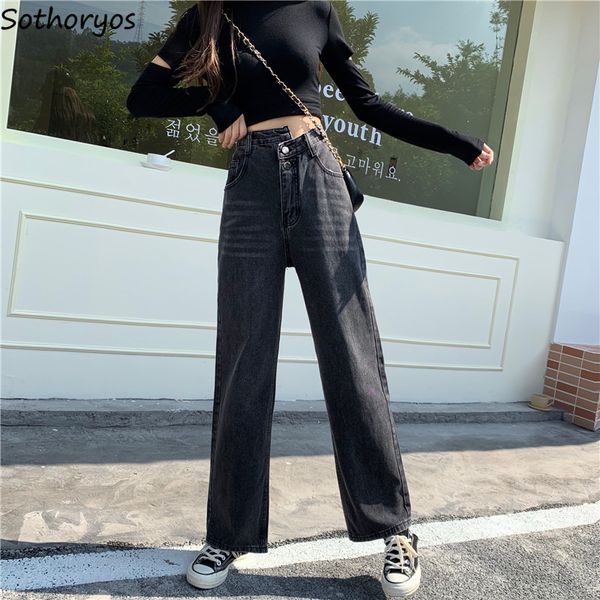jeans women wide leg pant loose all-match trendy simple with buttons straight korean style womens students classic novelty chic, Blue
jeans women wide leg pant loose all-match trendy simple with buttons straight korean style womens students classic novelty chic, Blue
