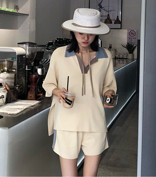 casual fashion summer 2 pcs suit set women pant set short sleeve knit high waist hip elastic wide leg shorts wild suit ka844, White
casual fashion summer 2 pcs suit set women pant set short sleeve knit high waist hip elastic wide leg shorts wild suit ka844, White