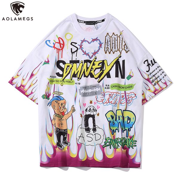 aolamegs летняя футболка мужская мультфильм граффити печатных уличная harajuku хип-хоп свободные топы o-образным вырезом пара high street co, White;black
aolamegs летняя футболка мужская мультфильм граффити печатных уличная harajuku хип-хоп свободные топы o-образным вырезом пара high street co, White;black