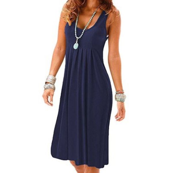 summer solid color dress women female round neck bottom dresses solid sleeveless plain pleated casual midi dress, Black;gray
summer solid color dress women female round neck bottom dresses solid sleeveless plain pleated casual midi dress, Black;gray