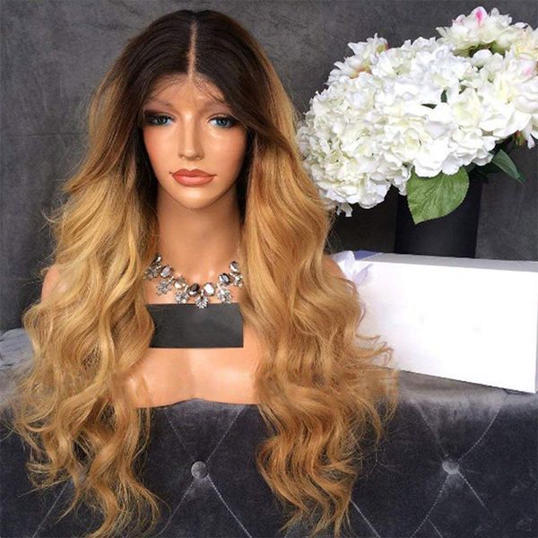 150% density pre plucked ombre blonde full lace human hair body wave wigs 1b/27# two-tone ombre lace front wigs for black women, Black;brown
150% density pre plucked ombre blonde full lace human hair body wave wigs 1b/27# two-tone ombre lace front wigs for black women, Black;brown