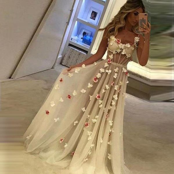 ivory tulle flower applique evening formal dresses 2020 spaghetti strap a line floor length party dresses women custom made, Black;gray
ivory tulle flower applique evening formal dresses 2020 spaghetti strap a line floor length party dresses women custom made, Black;gray
