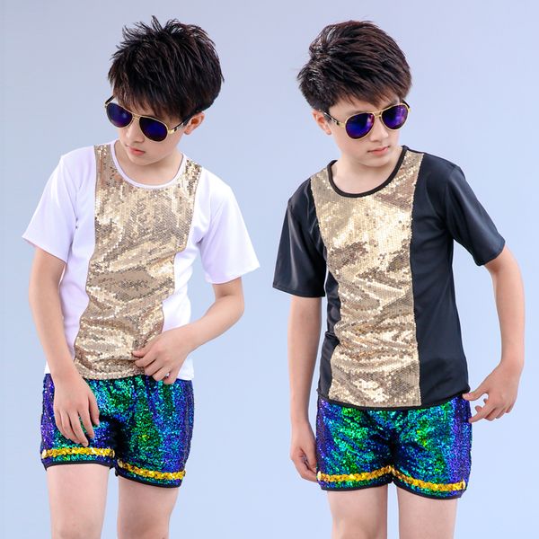 new 2019 children's drums show costumes boy costumes sequins sleeves stage children's t-shirt, Black;red
new 2019 children's drums show costumes boy costumes sequins sleeves stage children's t-shirt, Black;red
