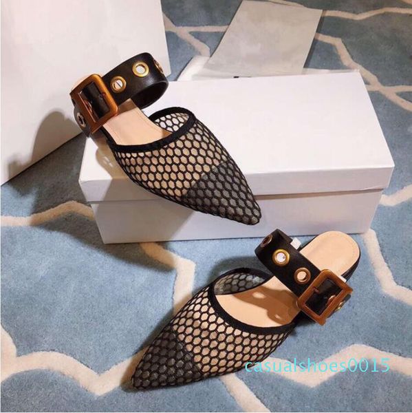 2019 spring new european flat muller shoes wild baotou low-heeled buckle with pointed sandals and slippers c15, Black
2019 spring new european flat muller shoes wild baotou low-heeled buckle with pointed sandals and slippers c15, Black