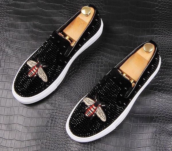 fashion new britain men's rivet rhinestone flats platform shoes man comfortable sneakers loafers zapatos de novio, Black
fashion new britain men's rivet rhinestone flats platform shoes man comfortable sneakers loafers zapatos de novio, Black