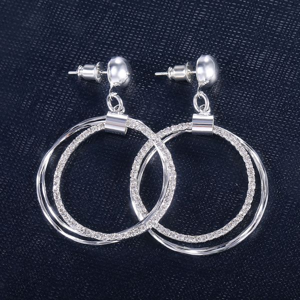 fashion simple circle earrings korean shining zircon crystal hoop earring for women stud earrings gold silver color party jewellry, Golden;silver 
fashion simple circle earrings korean shining zircon crystal hoop earring for women stud earrings gold silver color party jewellry, Golden;silver