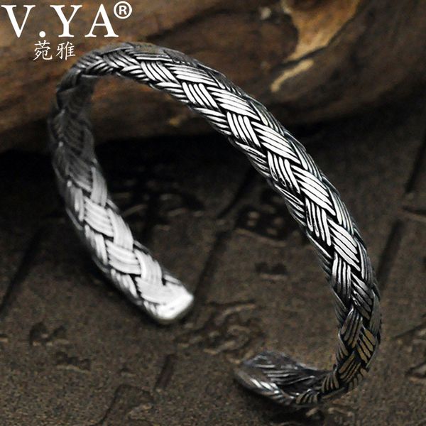 в.я. s925 twist vintage браслеты ретро silver punk браслет открыть манжета браслеты мужчины женщины подарок pulseira masculina, Black 
в.я. s925 twist vintage браслеты ретро silver punk браслет открыть манжета браслеты мужчины женщины подарок pulseira masculina, Black