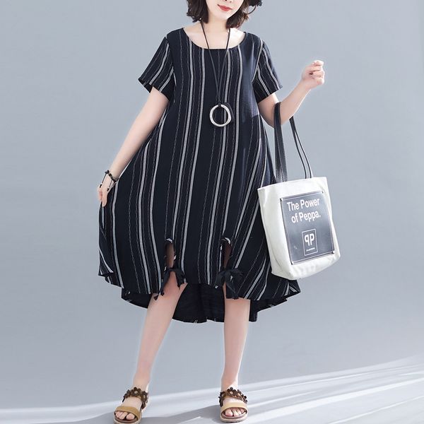 2019 summer atmosphere thin fat mm cotton will code irregular skirt pendulum will pendulum stripe dress, Gray
2019 summer atmosphere thin fat mm cotton will code irregular skirt pendulum will pendulum stripe dress, Gray