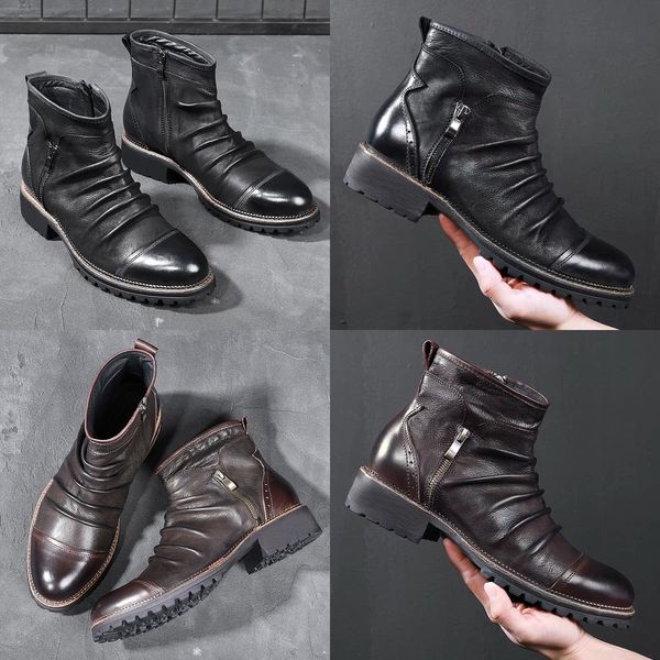 merkmak new winter men leather boots zipper casual ankle boot breathable big size 48 47 46 male motorcycle boots shoes footwear, Black
merkmak new winter men leather boots zipper casual ankle boot breathable big size 48 47 46 male motorcycle boots shoes footwear, Black