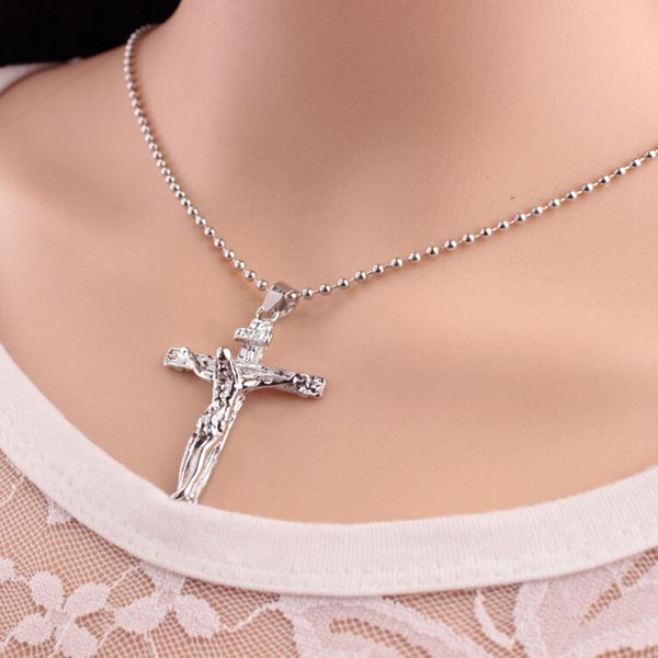 classic stainless steel temperament cross necklace head pendant nightclub men's section personality geometric clavicular chain, Silver
classic stainless steel temperament cross necklace head pendant nightclub men's section personality geometric clavicular chain, Silver