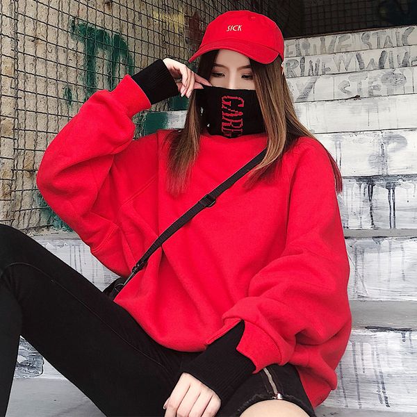 lazy wind loose high collar fake two long sleeve thick sweater women autumn and winter women college wind students, Black
lazy wind loose high collar fake two long sleeve thick sweater women autumn and winter women college wind students, Black