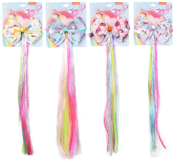 5" unicorn print hair bows for girls with long colorful wig braid bling hair clips fashion rainbow glitter kids hair accessories, Slivery;white
5" unicorn print hair bows for girls with long colorful wig braid bling hair clips fashion rainbow glitter kids hair accessories, Slivery;white