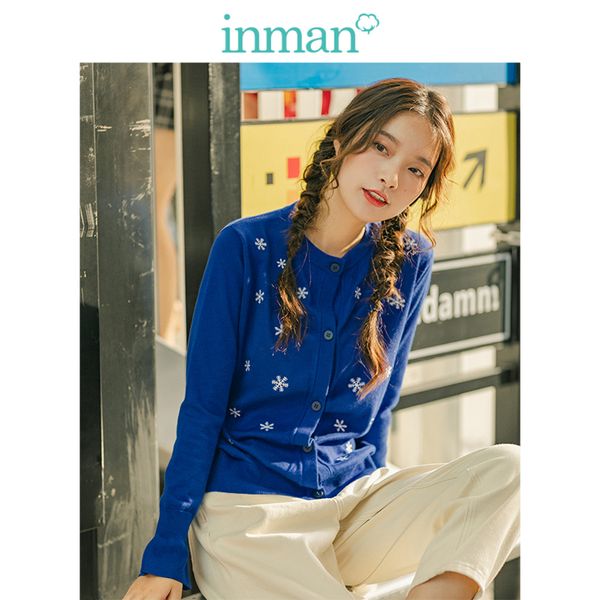inman 2019 autumn new arrival cute embroidery literary all matched o-neck flare sleeve women cardigan, White
inman 2019 autumn new arrival cute embroidery literary all matched o-neck flare sleeve women cardigan, White