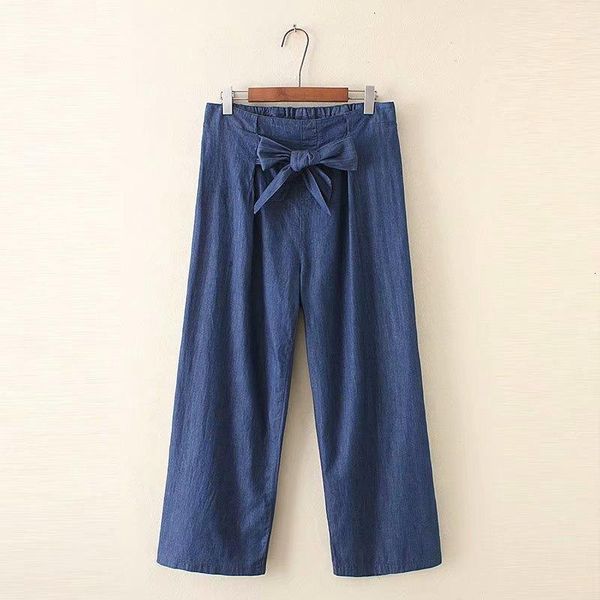 plus size women's jeans korean style high elastic tail light denim broek with big strike long broek, Blue
plus size women's jeans korean style high elastic tail light denim broek with big strike long broek, Blue