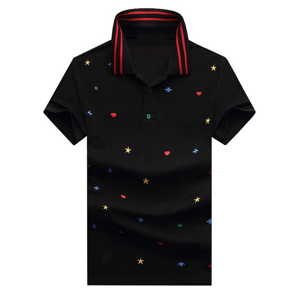 men's polos hombre italian gc designer men high qualtiy 100%cotton short sleeve shirt camisa masculine for homme, White;black