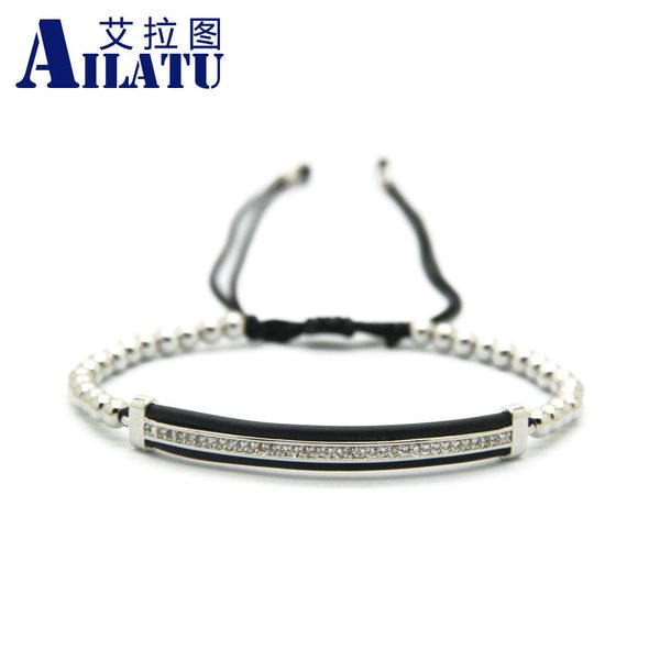 ailatu new design watch protector cz macrame bracelet with white zircon long tube jewelry, Golden;silver
ailatu new design watch protector cz macrame bracelet with white zircon long tube jewelry, Golden;silver