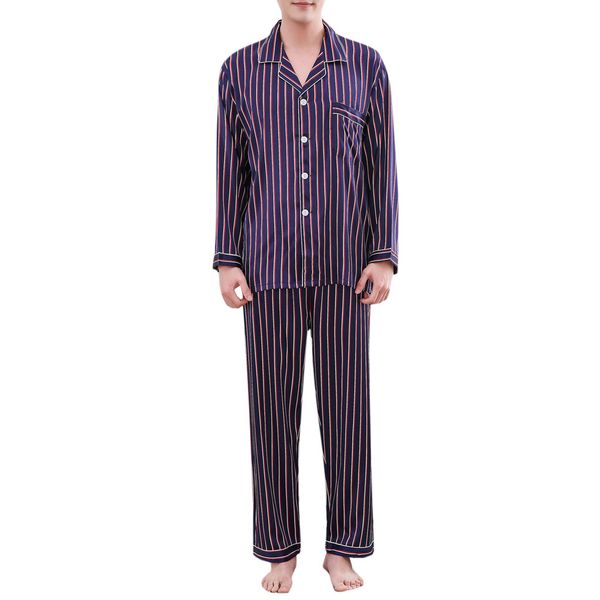 men pyjamas cotton spring summer autumn striped sleepwear sets male leisure long-sleeved comfortable home clothing, Black;brown
men pyjamas cotton spring summer autumn striped sleepwear sets male leisure long-sleeved comfortable home clothing, Black;brown