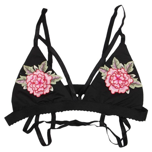 black floral embroidery halter bra tank crop underwear camisole off shoulder bandage tank, Red;black
black floral embroidery halter bra tank crop underwear camisole off shoulder bandage tank, Red;black