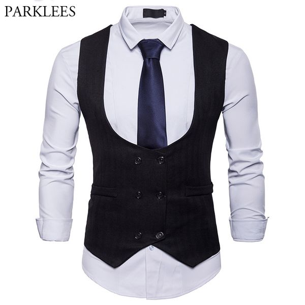 mens hipster double breasted vest 2018 brand new solid color sleeveless waistcoat men wedding tuxedo suit dress vest gilet men, Black;white
mens hipster double breasted vest 2018 brand new solid color sleeveless waistcoat men wedding tuxedo suit dress vest gilet men, Black;white