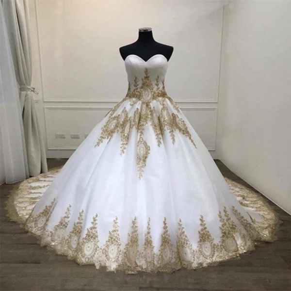 sparkly wedding dresses 2019 sweetheart court train ball gown white gold wedding dress vestidos de madrinha de casamento bridal dresses 
sparkly wedding dresses 2019 sweetheart court train ball gown white gold wedding dress vestidos de madrinha de casamento bridal dresses