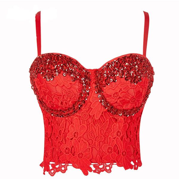 chic sequin lace bra women adjustable spaghetti strip backless crop red underwear women clothes 2019, White
chic sequin lace bra women adjustable spaghetti strip backless crop red underwear women clothes 2019, White
