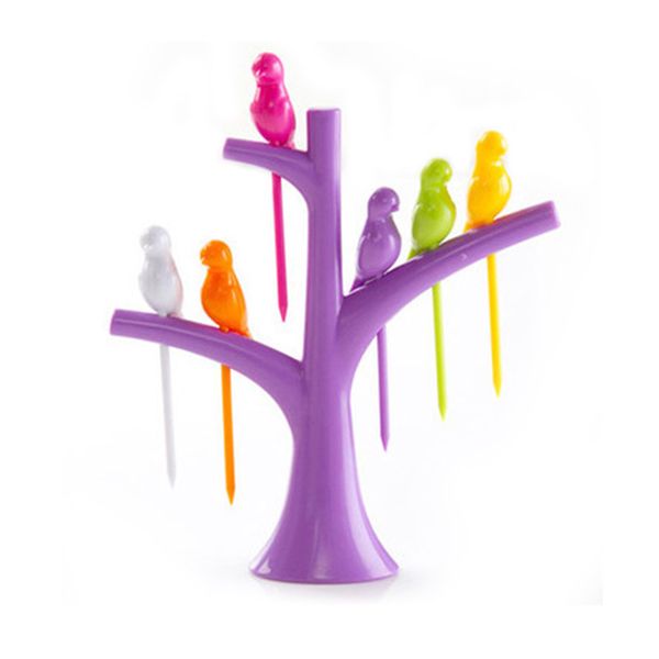 gadget bird tree birdie fruit fork 1 stand+6 forks toothpick fruit tool cute cartoon party fork kitchen accessories
gadget bird tree birdie fruit fork 1 stand+6 forks toothpick fruit tool cute cartoon party fork kitchen accessories