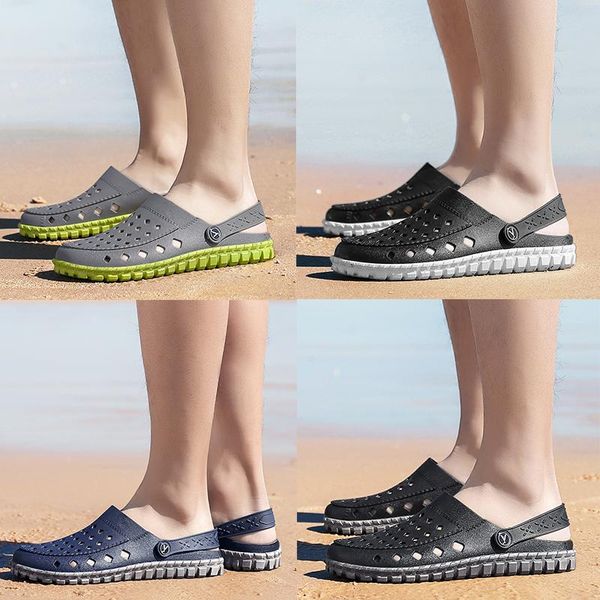 men's shoes sandals and slippers breathable wading shoes outdoor beach shoes wear personalized non-slip hole shoe garden sandals, Black
men's shoes sandals and slippers breathable wading shoes outdoor beach shoes wear personalized non-slip hole shoe garden sandals, Black