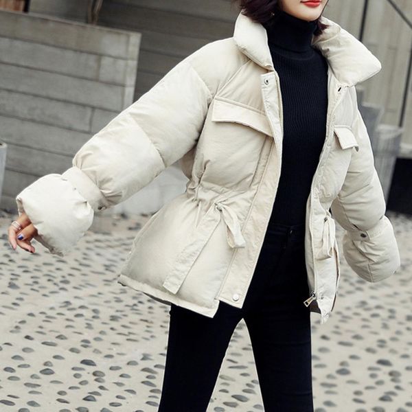 2019fashion women cotton coat stand collar long sleeve zipper drawstring pocket cotton-padded clothes lady's casual outdoor coat, Black
2019fashion women cotton coat stand collar long sleeve zipper drawstring pocket cotton-padded clothes lady's casual outdoor coat, Black
