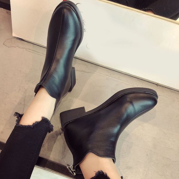 women's shoes 2019 spring ankle bare black ankle boots for women zip flat square women boots high heels short tube booties botas
women's shoes 2019 spring ankle bare black ankle boots for women zip flat square women boots high heels short tube booties botas