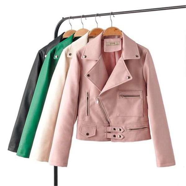 2020 new fashion women soft faux leather pu jackets and coats lady motorcyle zippers biker black green spliced street outerwear
2020 new fashion women soft faux leather pu jackets and coats lady motorcyle zippers biker black green spliced street outerwear