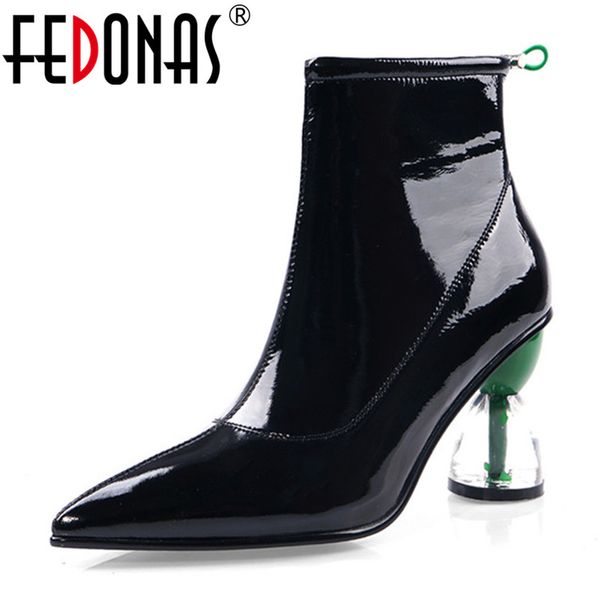 fedonas autumn winter fashion women ankle boots genuine leather slip-on party shoes woman high heeled boots for women, Black
fedonas autumn winter fashion women ankle boots genuine leather slip-on party shoes woman high heeled boots for women, Black