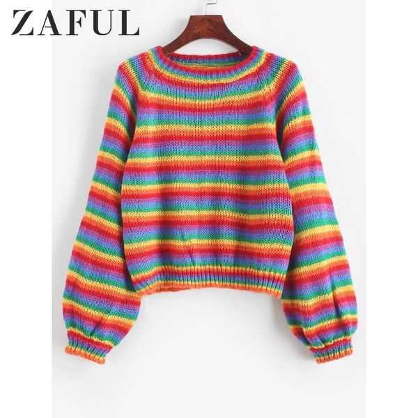 zaful rainbow stripes balloon sleeve pullover sweater round neck cotton autumn winter women streetwear daily girls 2019, White;black
zaful rainbow stripes balloon sleeve pullover sweater round neck cotton autumn winter women streetwear daily girls 2019, White;black