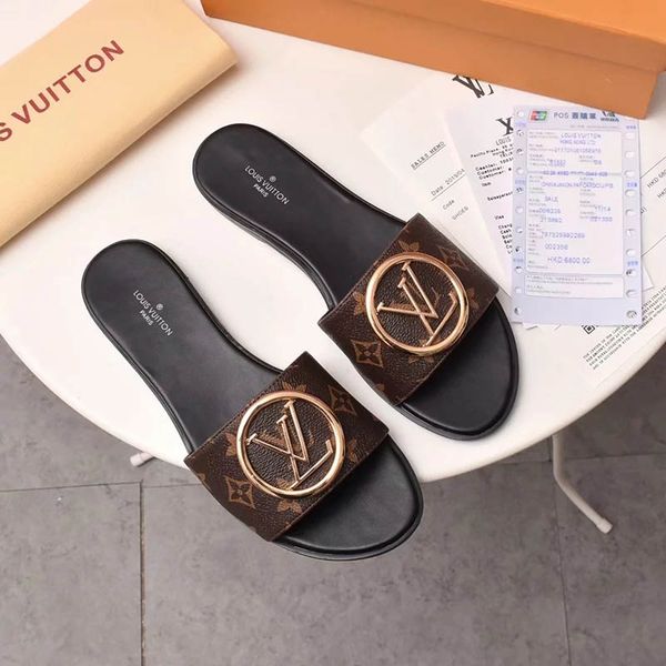 womens luxury lock it designer slippers brown leather casual sandals women brand party slipper fashion flip flops with dust bag, Black
womens luxury lock it designer slippers brown leather casual sandals women brand party slipper fashion flip flops with dust bag, Black