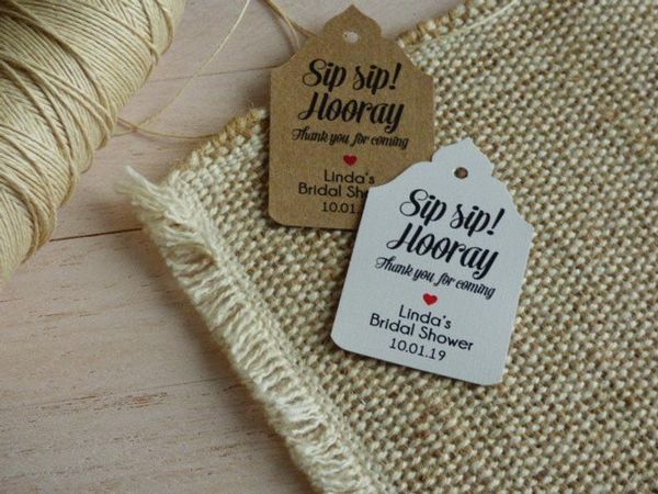 customize any langauge wedding bridal shower tags. mini champagne tags, sip sip hooray tags, custom favor tags
customize any langauge wedding bridal shower tags. mini champagne tags, sip sip hooray tags, custom favor tags