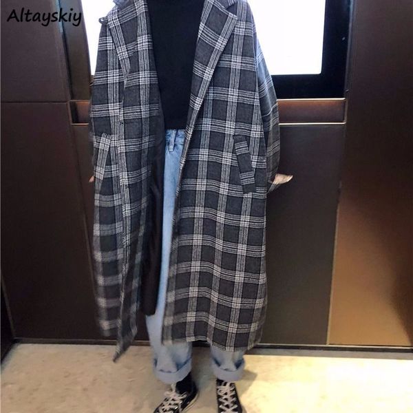 wool blends women mid-calf classic vintage students womens plaid slim-fit korean style outwear street sv-neck all-match chic, Black
wool blends women mid-calf classic vintage students womens plaid slim-fit korean style outwear street sv-neck all-match chic, Black