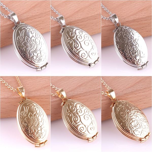 magic 4 p pendant memory floating locket necklace oval flower flash box fashion box necklaces, Silver
magic 4 p pendant memory floating locket necklace oval flower flash box fashion box necklaces, Silver
