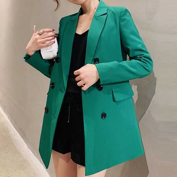 fashion women's business suit button lapel solid color long-sleeved suit shirt loose coat marynarka damska, White;black
fashion women's business suit button lapel solid color long-sleeved suit shirt loose coat marynarka damska, White;black