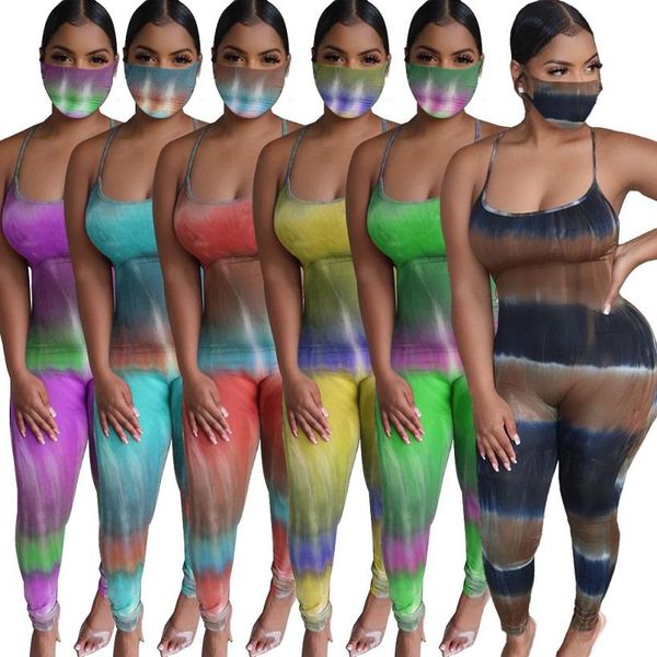 women summer jumpsuits with face mask tie-dye gradient sleeveless backless leggings pants rompers bodysuit onesies nightclub clothing, Black;white
women summer jumpsuits with face mask tie-dye gradient sleeveless backless leggings pants rompers bodysuit onesies nightclub clothing, Black;white