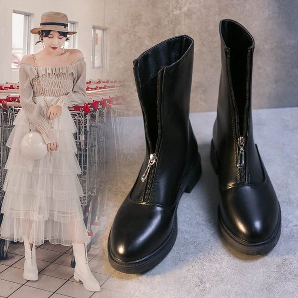 women motorcycle boots women fashion zipper autumn boots round toe comfortable low heels shoes womens mid-calf, Black
women motorcycle boots women fashion zipper autumn boots round toe comfortable low heels shoes womens mid-calf, Black