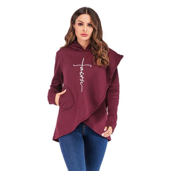 2018 autumn long-sleeved fleece women's shirt new embroidered irregular hooded casual sweater ing, Black
2018 autumn long-sleeved fleece women's shirt new embroidered irregular hooded casual sweater ing, Black