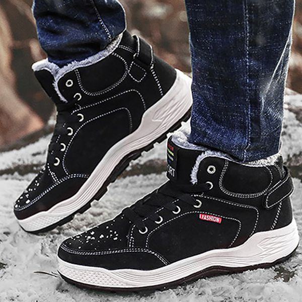 fashion sewing ankle boots for men plus size 45-48 plush non slip winter boots men lace up chunky shoes man rubber, Black
fashion sewing ankle boots for men plus size 45-48 plush non slip winter boots men lace up chunky shoes man rubber, Black