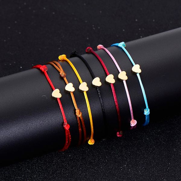gold color heart bracelet silver handmade jewelry multicolor rope adjustable string lucky bracelet for women children, Golden;silver
gold color heart bracelet silver handmade jewelry multicolor rope adjustable string lucky bracelet for women children, Golden;silver