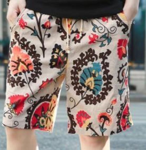 beach shorts linen casual comfortable male hommes holiday half shorts mens floral printed, White;black
beach shorts linen casual comfortable male hommes holiday half shorts mens floral printed, White;black