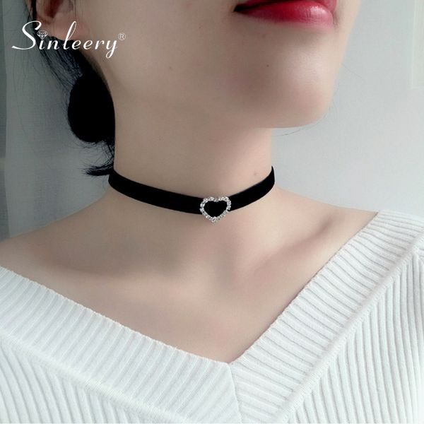 sinleery gothic jewelry 37cm length rhinestone heart black choker leather necklace collar women girls accessories xl423 ssb, Golden;silver
sinleery gothic jewelry 37cm length rhinestone heart black choker leather necklace collar women girls accessories xl423 ssb, Golden;silver