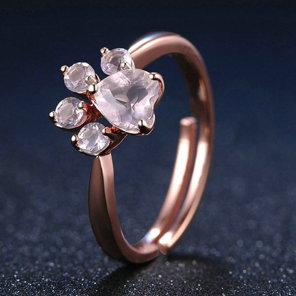 2019 fashion pink cubic zircon dog band ring for women animal footprint rose gold color rings finger jewelry adjustable, Slivery;golden
2019 fashion pink cubic zircon dog band ring for women animal footprint rose gold color rings finger jewelry adjustable, Slivery;golden