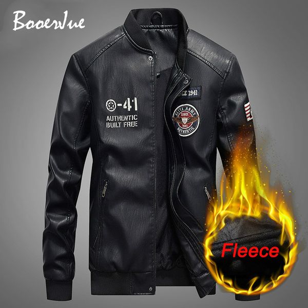 m-4xl plus velvet winter embroidery leather motorcycle jacket men thick fleece pu leather coat stand collar baseball jacket men, Black;brown
m-4xl plus velvet winter embroidery leather motorcycle jacket men thick fleece pu leather coat stand collar baseball jacket men, Black;brown